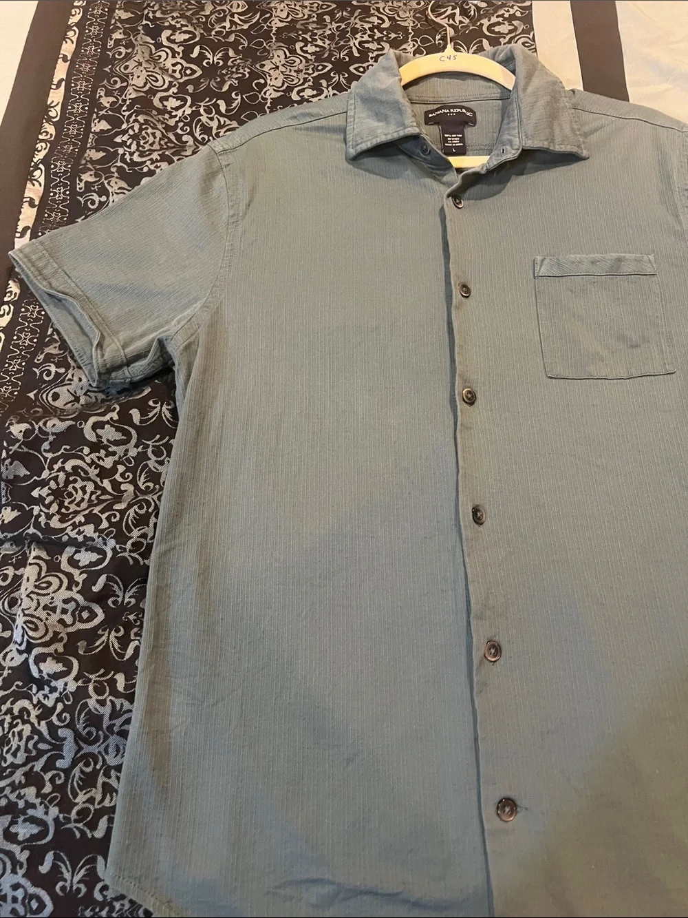 Banana Republic Teal Green Casual Button-Up Shirt